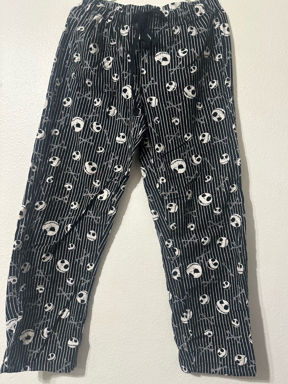 100 % cotton ,Halloween night Black & White Skull Print Pajama Pants